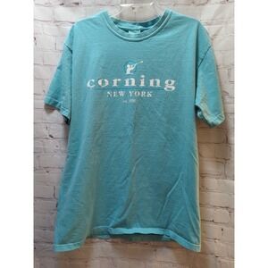 Comfort Colors Corning NY Green T Shirt Large Men Women Unisex